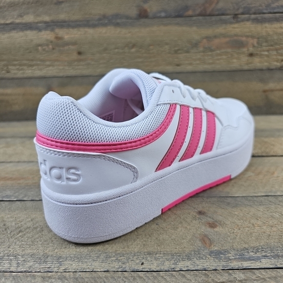 adidas Women's Hoops 3.0 Bold Shoes White/Fusion Pink - Picture 10 of 10